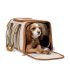 Canvas Pet Carrier Bag with Striped Handles for Dogs and Cats